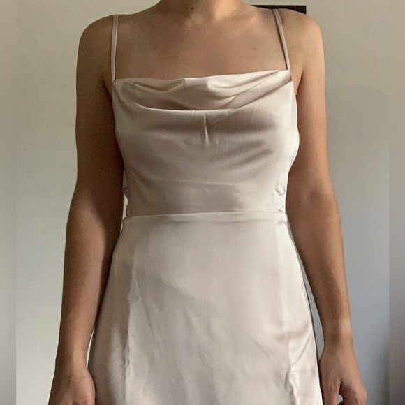 NWT Fame and Partners Strappy Draped Gown - Picture 5 of 5